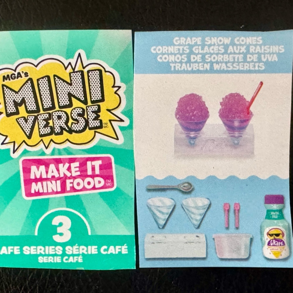 Grape snow cones Cafe series 3 
Miniverse make it mini food